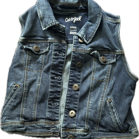 Cat & Jack Other - Cat & Jack Blue Denim Vest Classic Sleeveless Design